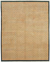 New Hand Knotted Wool Oushak Rug - 8' 1" x 9' 11" (97" x 119")