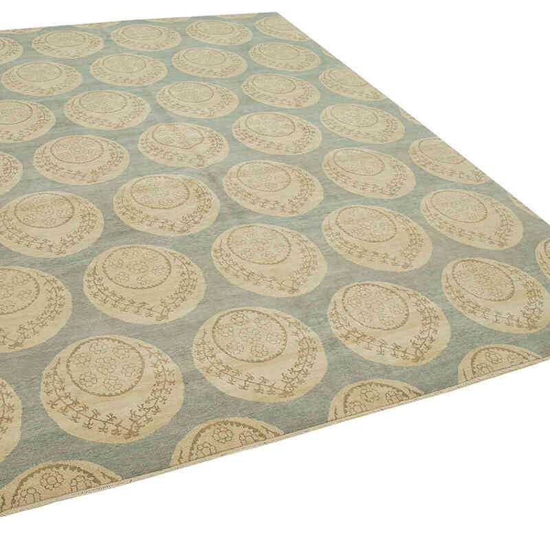 New Hand Knotted Wool Oushak Rug - 8'  x 10' 2" (96" x 122") - K0040550