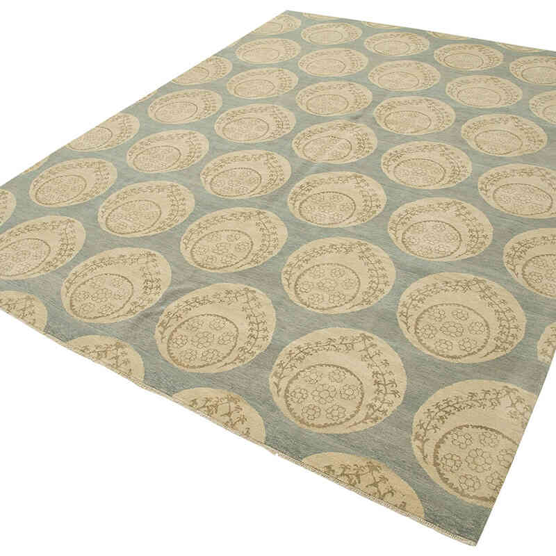 New Hand Knotted Wool Oushak Rug - 8'  x 10' 2" (96" x 122") - K0040550