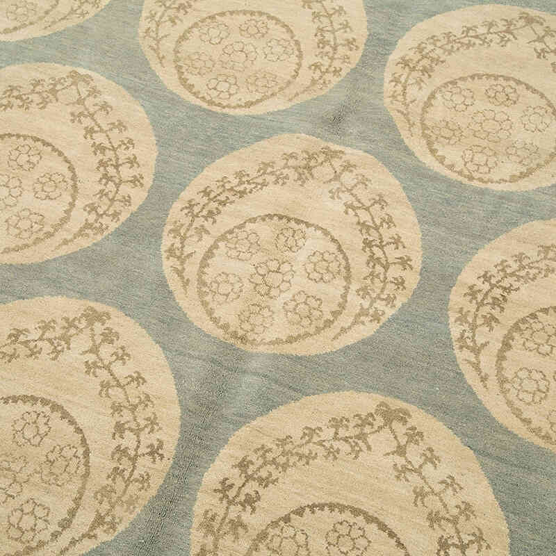New Hand Knotted Wool Oushak Rug - 8'  x 10' 2" (96" x 122") - K0040550