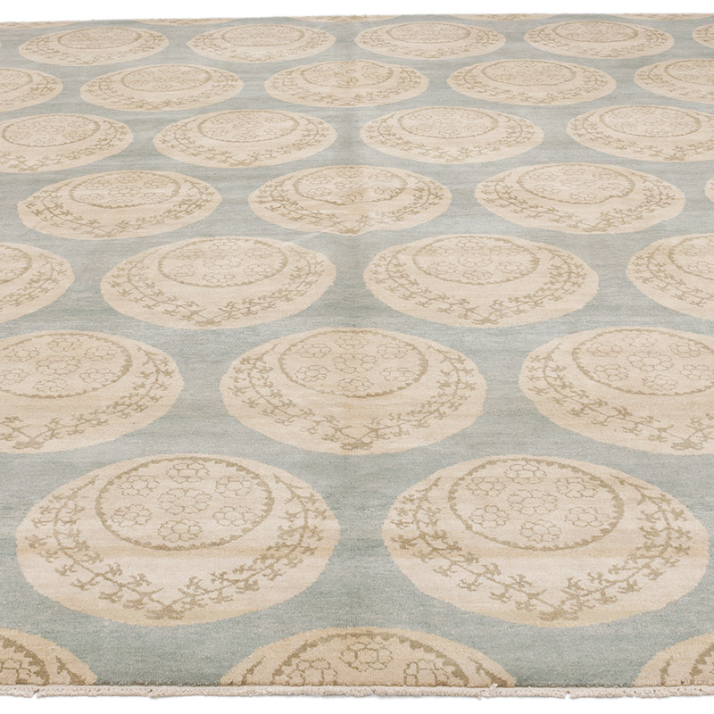 New Hand Knotted Wool Oushak Rug - 8'  x 10' 2" (96" x 122") - K0040550