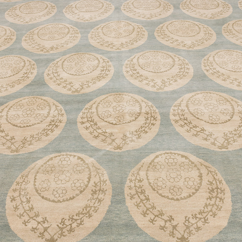 New Hand Knotted Wool Oushak Rug - 8'  x 10' 2" (96" x 122") - K0040550