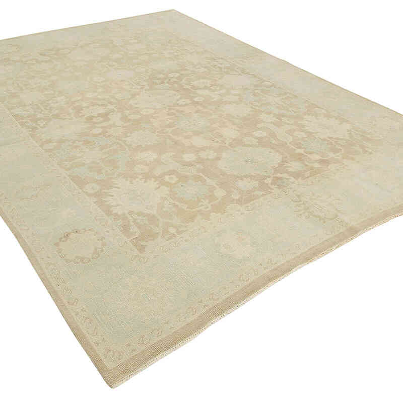 New Hand Knotted Wool Oushak Rug - 7' 11" x 10' 4" (95" x 124") - K0040552