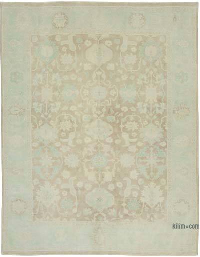 New Hand Knotted Wool Oushak Rug - 7' 10" x 11' 8" (94 in. x 140 in.)