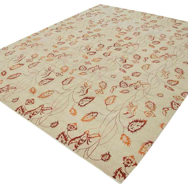 New Hand Knotted Wool Oushak Rug - 7' 10" x 9' 11" (94 in. x 119 in.) - K0040555