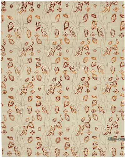 New Hand Knotted Wool Oushak Rug - 7' 10" x 9' 11" (94 in. x 119 in.)