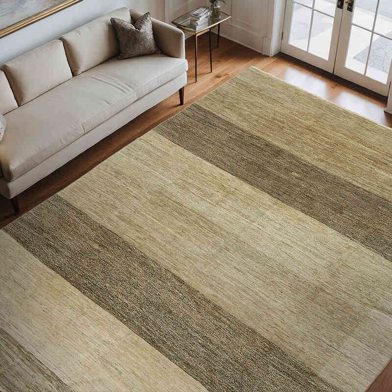 New Hand Knotted All Wool Oushak Rug - 8' 11" x 11' 7" (107" x 139") - K0040562