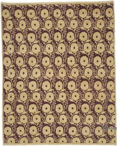 New Hand Knotted Wool Oushak Rug - 7'  x 8' 10" (84 in. x 106 in.)