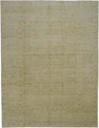 New Hand Knotted Wool Oushak Rug - 9' 2" x 11' 11" (110" x 143")