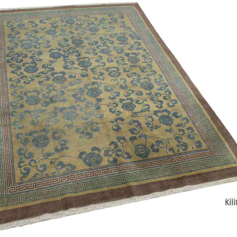 New Hand Knotted Wool Oushak Rug - 4' 11" x 7' 2" (59 in. x 86 in.) - K0040578