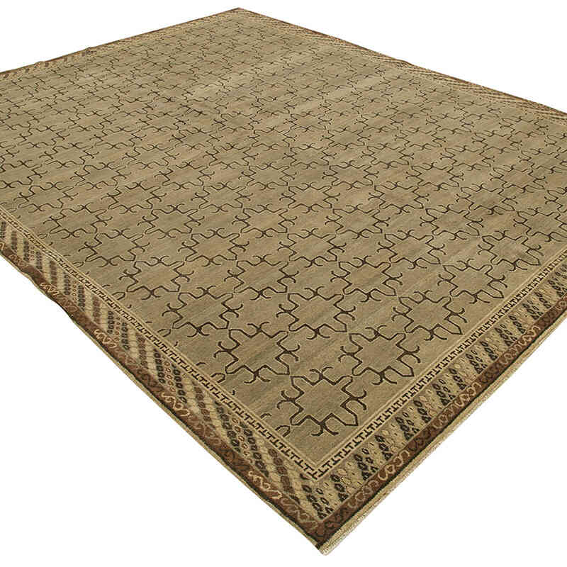 New Hand Knotted Wool Oushak Rug - 8'  x 10' 1" (96" x 121") - K0040582