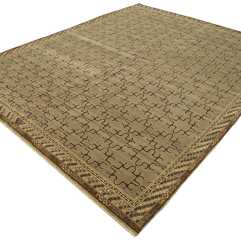 New Hand Knotted Wool Oushak Rug - 8'  x 10' 1" (96" x 121") - K0040582