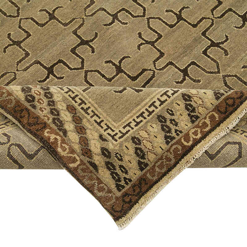 New Hand Knotted Wool Oushak Rug - 8'  x 10' 1" (96" x 121") - K0040582