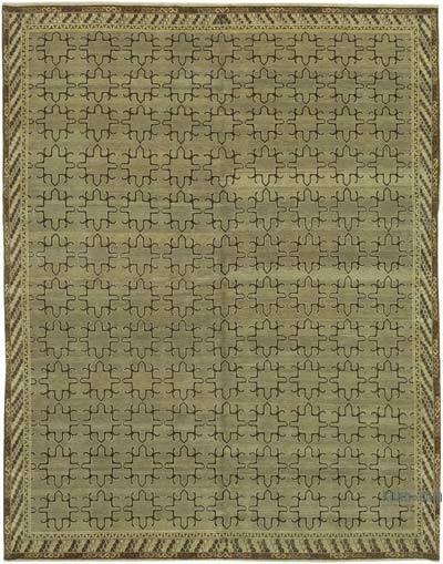 New Hand Knotted Wool Oushak Rug - 8'  x 10' 1" (96 in. x 121 in.)