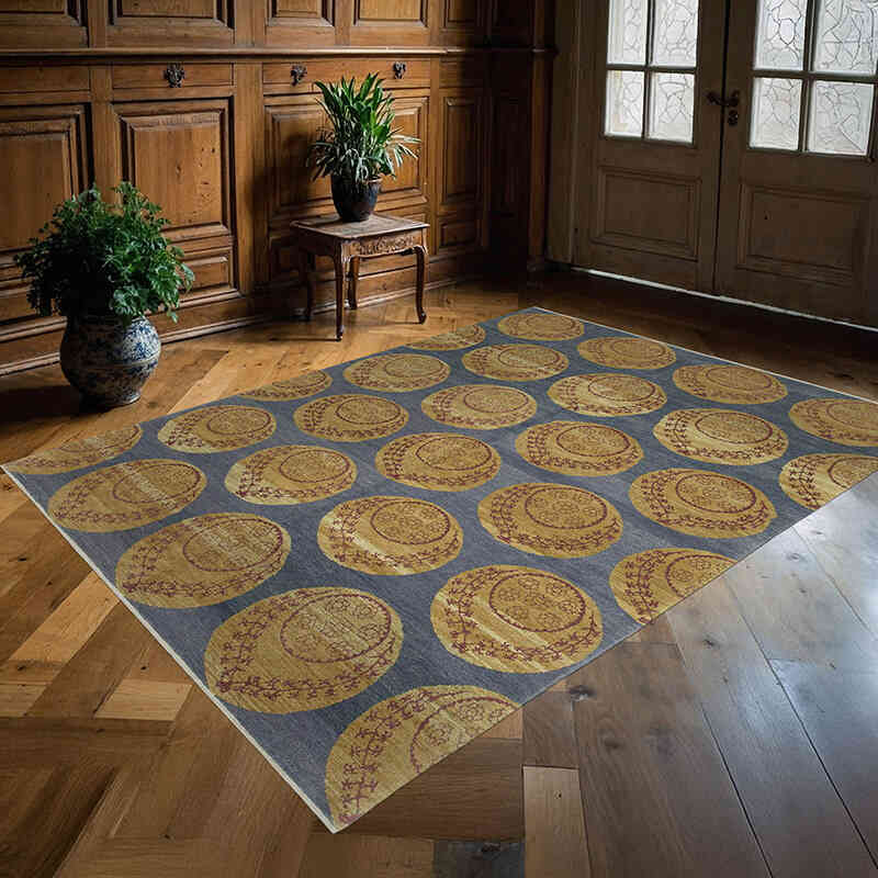 Nueva Alfombra Oushak Tejida a Mano - 180 cm x 245 cm - K0040586