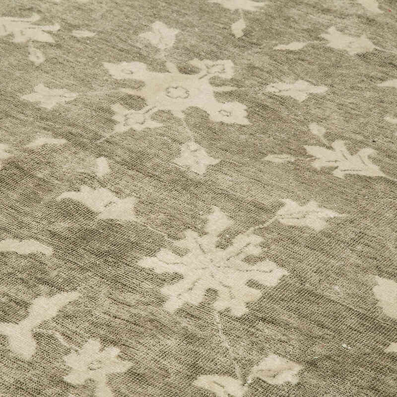 New Hand Knotted Wool Oushak Rug - 9' 4" x 13' 3" (112" x 159") - K0040612