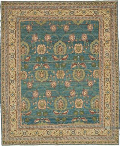 New Hand Knotted Wool Oushak Rug - 8' 2" x 9' 11" (98 in. x 119 in.)