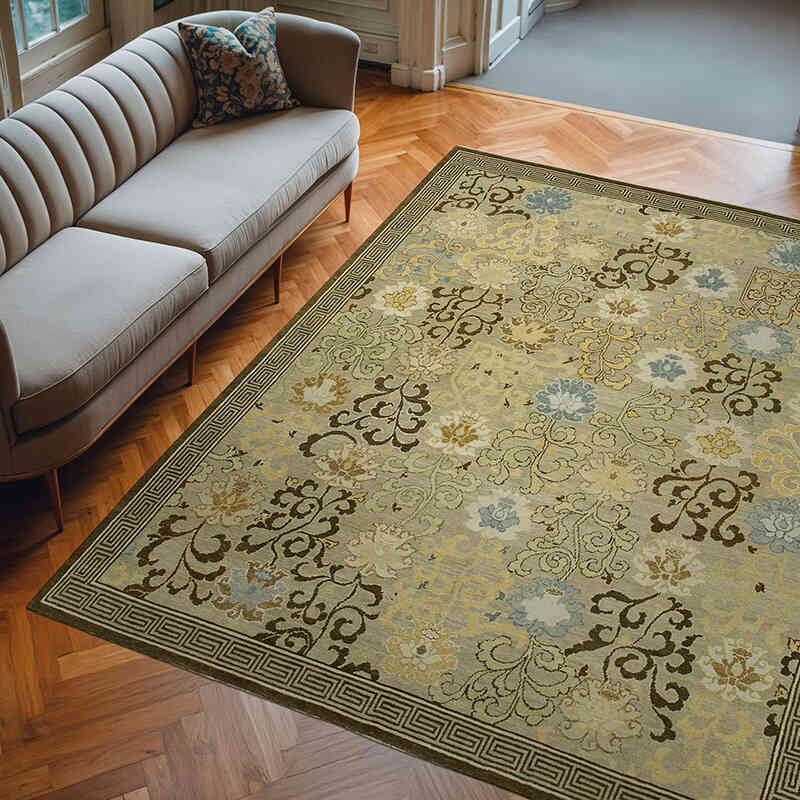 Nueva Alfombra Oushak Tejida a Mano - 241 cm x 305 cm - K0040615