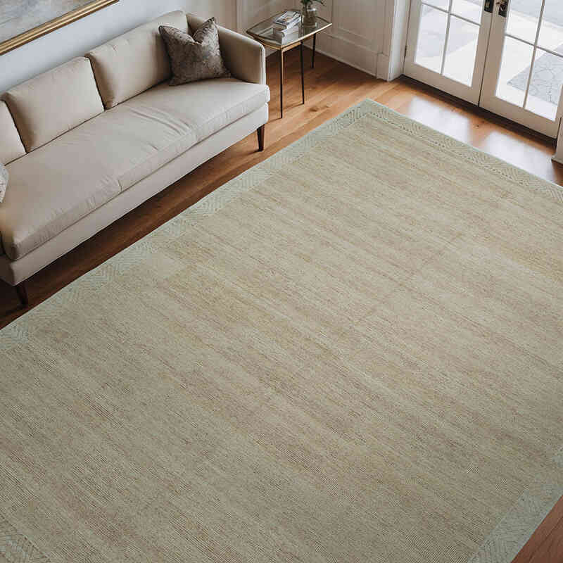 New Hand Knotted Wool Rug - 9' 1" x 12' 1" (109" x 145") - K0040618