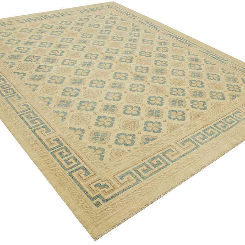 New Hand Knotted Wool Oushak Rug - 8'  x 9' 10" (96" x 118") - K0040620
