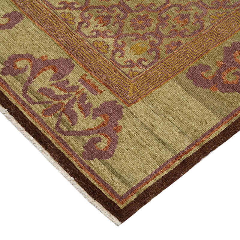 New Hand Knotted Wool Oushak Rug - 6'  x 9' 11" (72" x 119") - K0040623