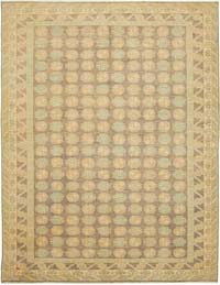 New Hand Knotted Wool Oushak Rug - 8' 10" x 11' 8" (106" x 140")