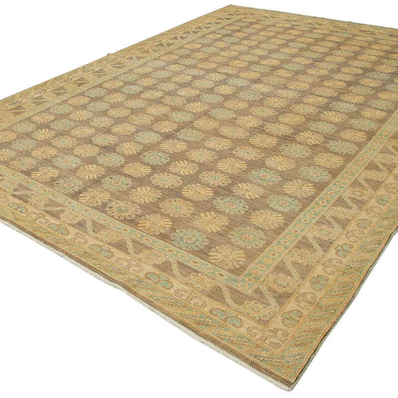 New Hand Knotted Wool Oushak Rug - 8' 10" x 11' 8" (106" x 140") - K0040624