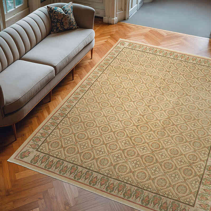 Nueva Alfombra Oushak Tejida a Mano - 240 cm x 306 cm - K0040631
