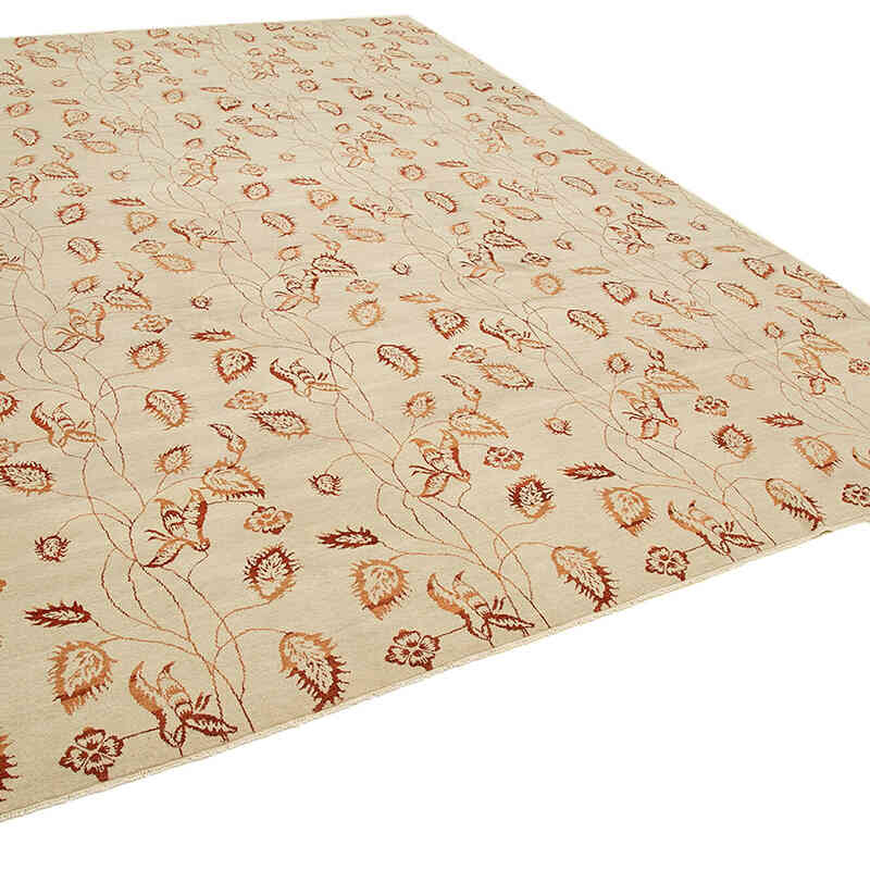 New Hand Knotted Wool Oushak Rug - 8' 10" x 11' 11" (106" x 143") - K0040637