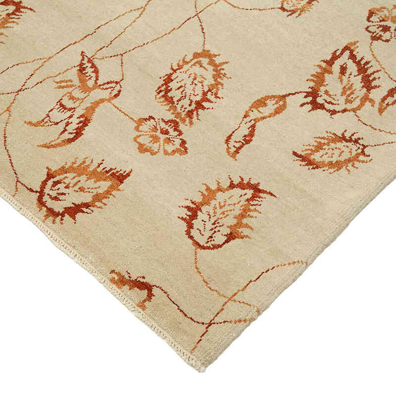 New Hand Knotted Wool Oushak Rug - 8' 10" x 11' 11" (106" x 143") - K0040637