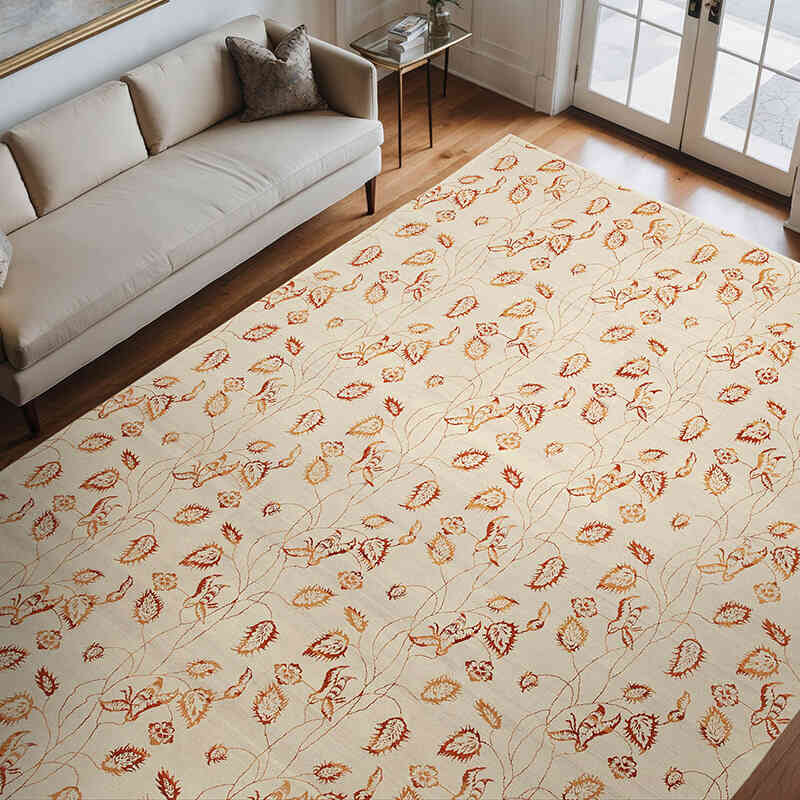 New Hand Knotted Wool Oushak Rug - 8' 10" x 11' 11" (106" x 143") - K0040637