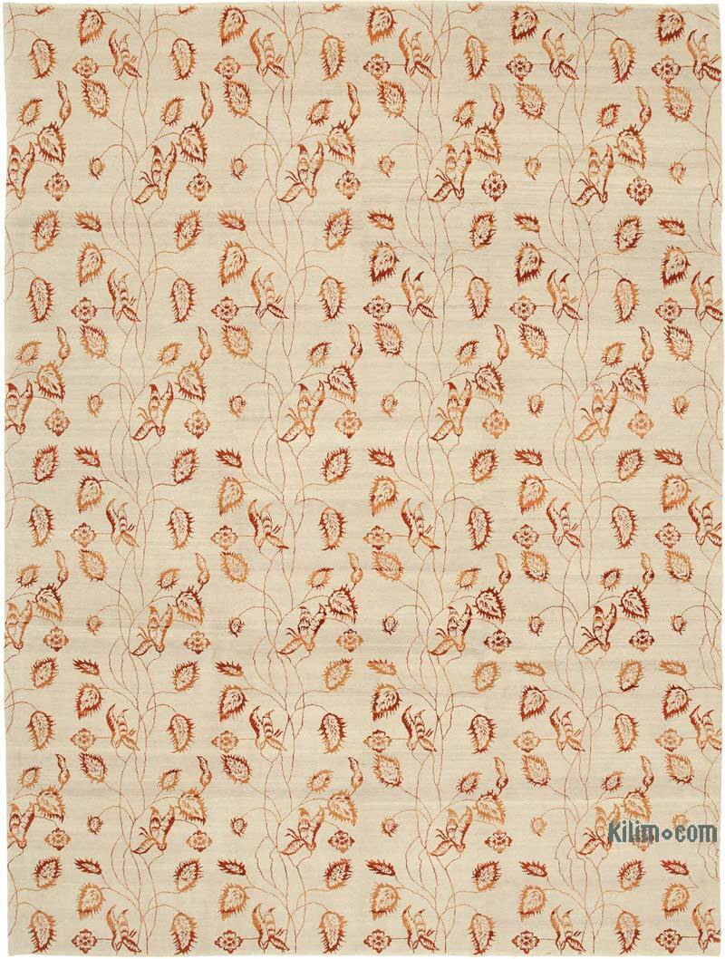 New Hand Knotted Wool Oushak Rug - 8' 10" x 11' 11" (106" x 143") - K0040637