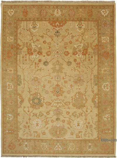 New Hand Knotted Wool Oushak Rug - 8' 11" x 12'  (107 in. x 144 in.)