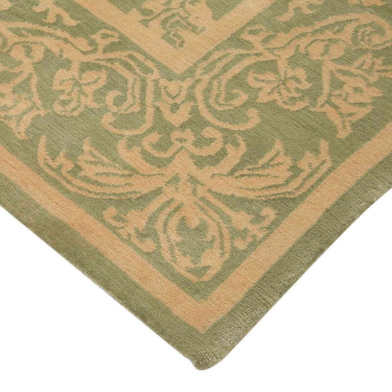New Hand Knotted Wool Oushak Rug - 8' 2" x 10' 2" (98" x 122") - K0040640