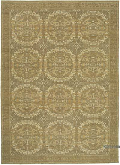 New Hand Knotted Wool Oushak Rug - 10'  x 14'  (120 in. x 168 in.)