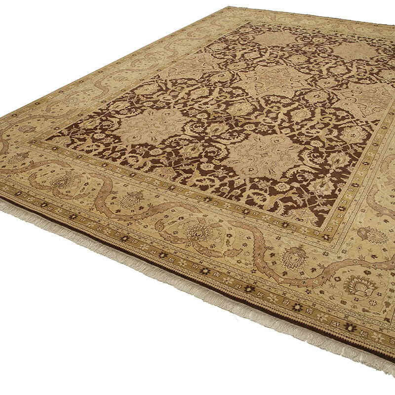 New Hand Knotted Wool Oushak Rug - 9' 10" x 14' 1" (118" x 169") - K0040648
