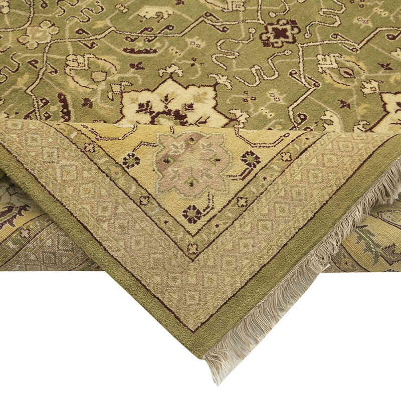 New Hand Knotted Wool Oushak Rug - 8' 10" x 11' 11" (106" x 143") - K0040661