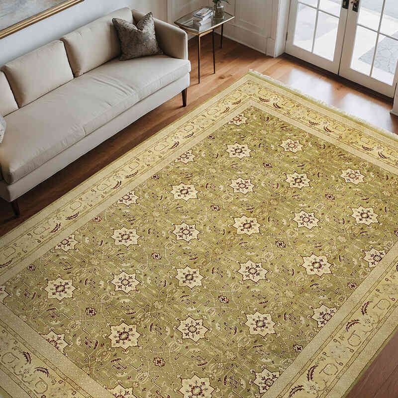 New Hand Knotted Wool Oushak Rug - 8' 10" x 11' 11" (106" x 143") - K0040661