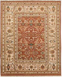 New Hand Knotted Wool Oushak Rug - 8' 11" x 11' 3" (107" x 135")