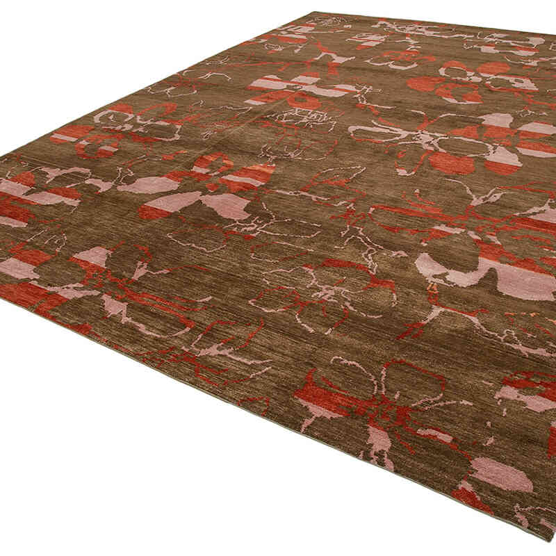 New Hand Knotted Wool Rug - 10'  x 13' 9" (120" x 165") - K0040677