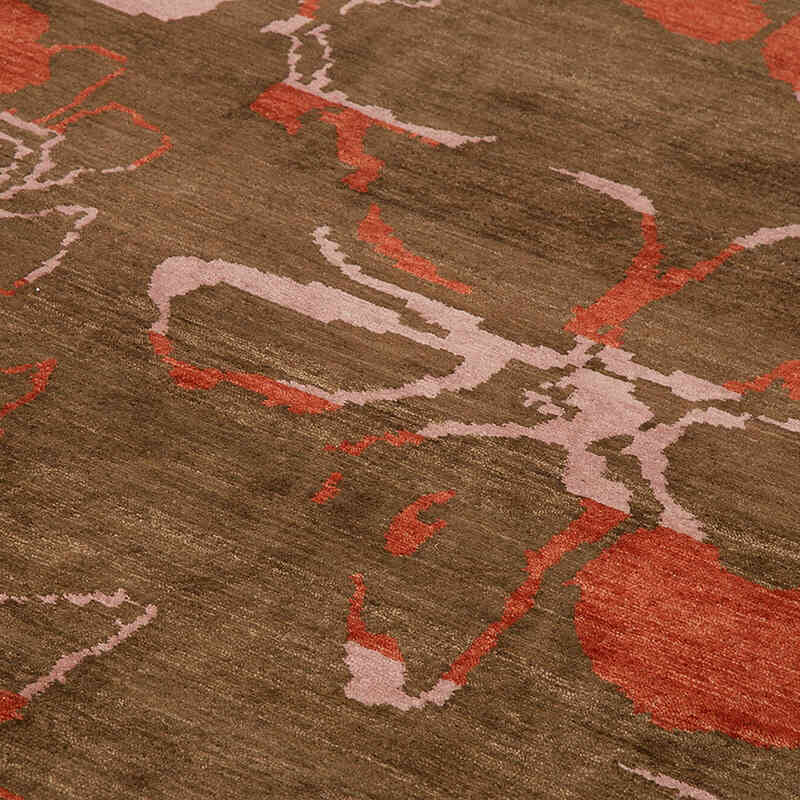 New Hand Knotted Wool Rug - 10'  x 13' 9" (120" x 165") - K0040677