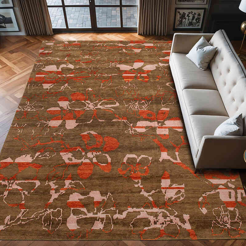 New Hand Knotted Wool Rug - 10'  x 13' 9" (120" x 165") - K0040677