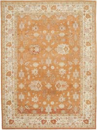 New Hand Knotted Wool Oushak Rug - 8' 10" x 12' 1" (106" x 145")