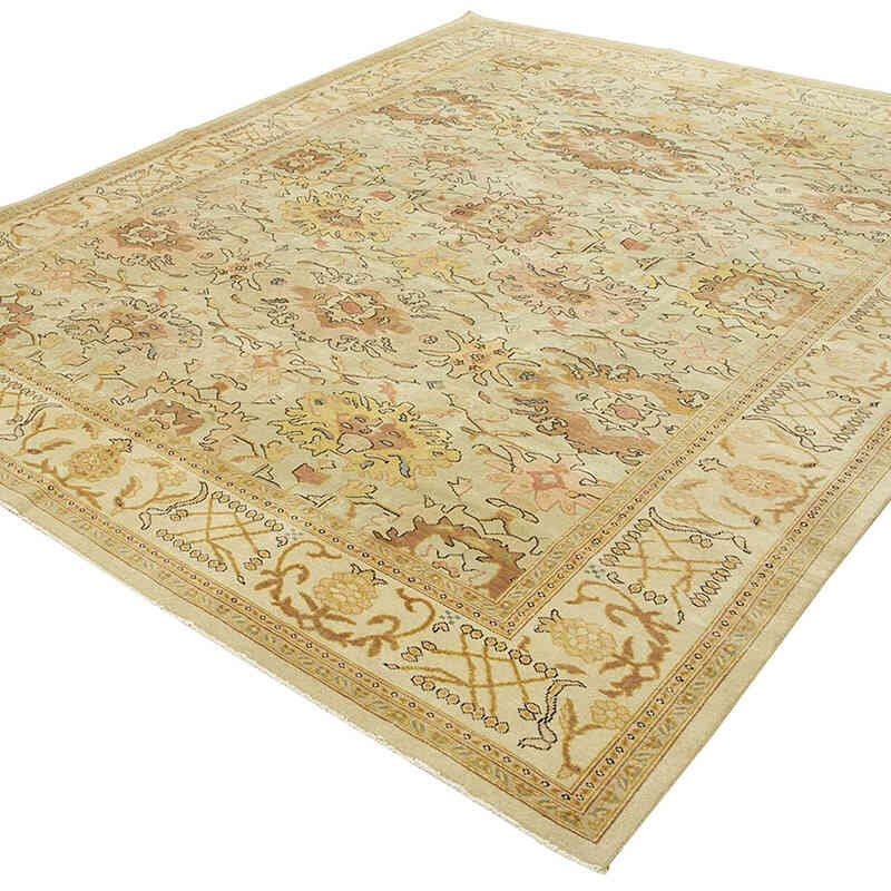 New Hand Knotted Wool Oushak Rug - 8' 4" x 9' 11" (100" x 119") - K0040696