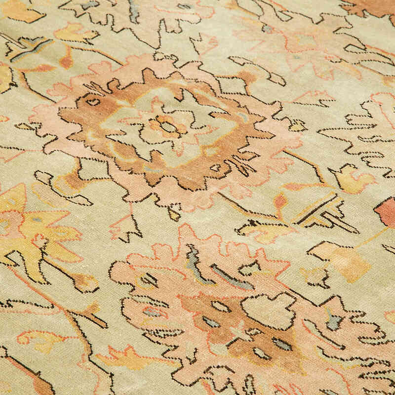 New Hand Knotted Wool Oushak Rug - 8' 4" x 9' 11" (100" x 119") - K0040696