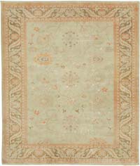 New Hand Knotted Wool Oushak Rug - 8' 5" x 9' 10" (101" x 118")