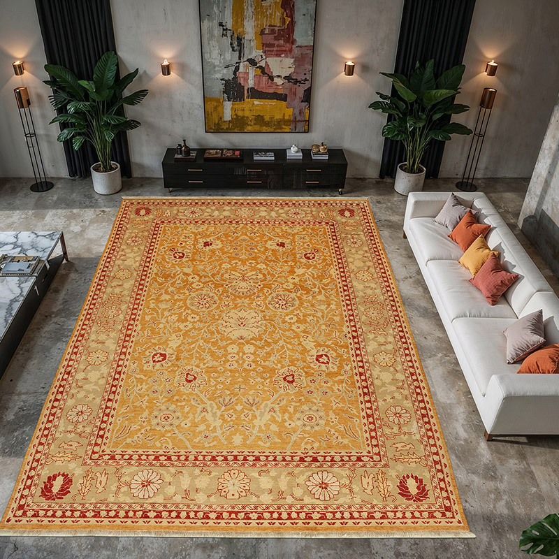 New Hand Knotted Wool Oushak Rug - 10'  x 14' 1" (120" x 169") - K0040723