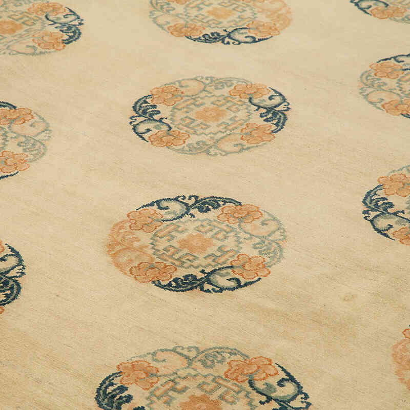 New Hand Knotted Wool Oushak Rug - 9' 11" x 13' 11" (119" x 167") - K0040724