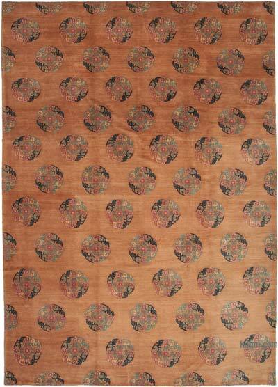 New Hand Knotted Wool Oushak Rug - 9' 11" x 14' 1" (119 in. x 169 in.)