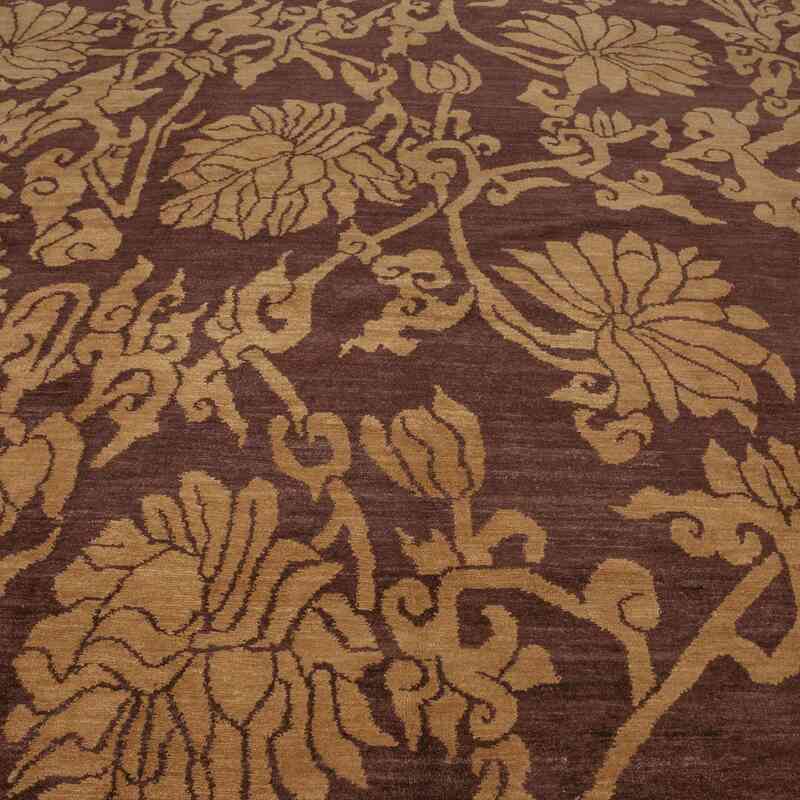 New Hand Knotted Wool Oushak Rug - 9' 8" x 13' 5" (116" x 161") - K0040735